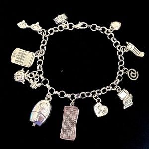 Computer Tech IT Charm Bracelet Techie